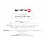 SWISSTEN POWER BANK 30000 mAh PRO NOTEBOOKY 133W POWER DELIVERY GREY