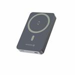 Swissten Power bank Fusion 10000mAh s nabíjením Apple Watch (kompatibilní s MagSafe), stříbrná
