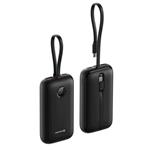 SWISSTEN POWER BANK VOLTBOX 35W 10000 mAh S INTEGROVANÝM USB-C A SVETELNÝMI KÁBLAMI ČIERNA