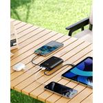 SWISSTEN POWER BANK VOLTBOX 35W 20000 mAh S INTEGROVANÝM USB-C A SVETELNÝMI KÁBLAMI ČIERNA