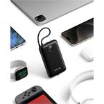 SWISSTEN POWER BANK VOLTBOX 35W 30000 mAh S INTEGROVANÝM USB-C A SVETELNÝMI KÁBLAMI ČIERNA