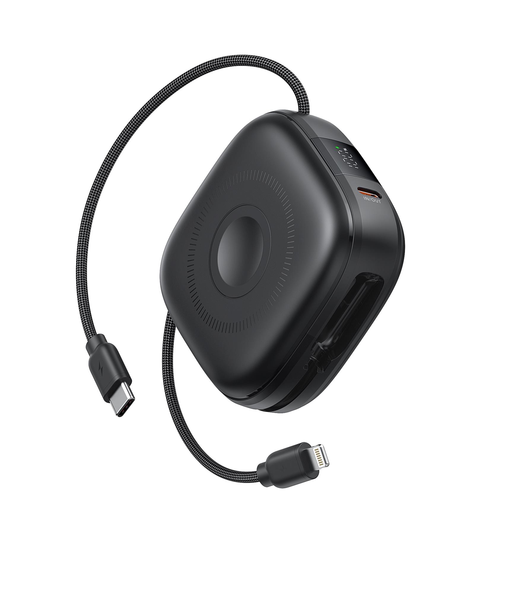 SWISSTEN POWER BANK VOLTBOX MagGO 10000 mAh S INTEGROVANÝMI KABELY + MAGSAFE + APPLE WATCH