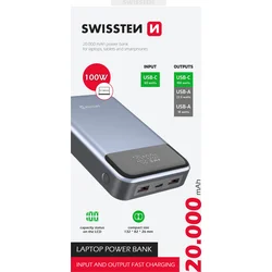 Swissten powerbanka 20000 mAh 100 W
