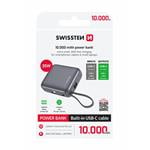 Swissten powerbanka Space 10000 mAh, stříbrná