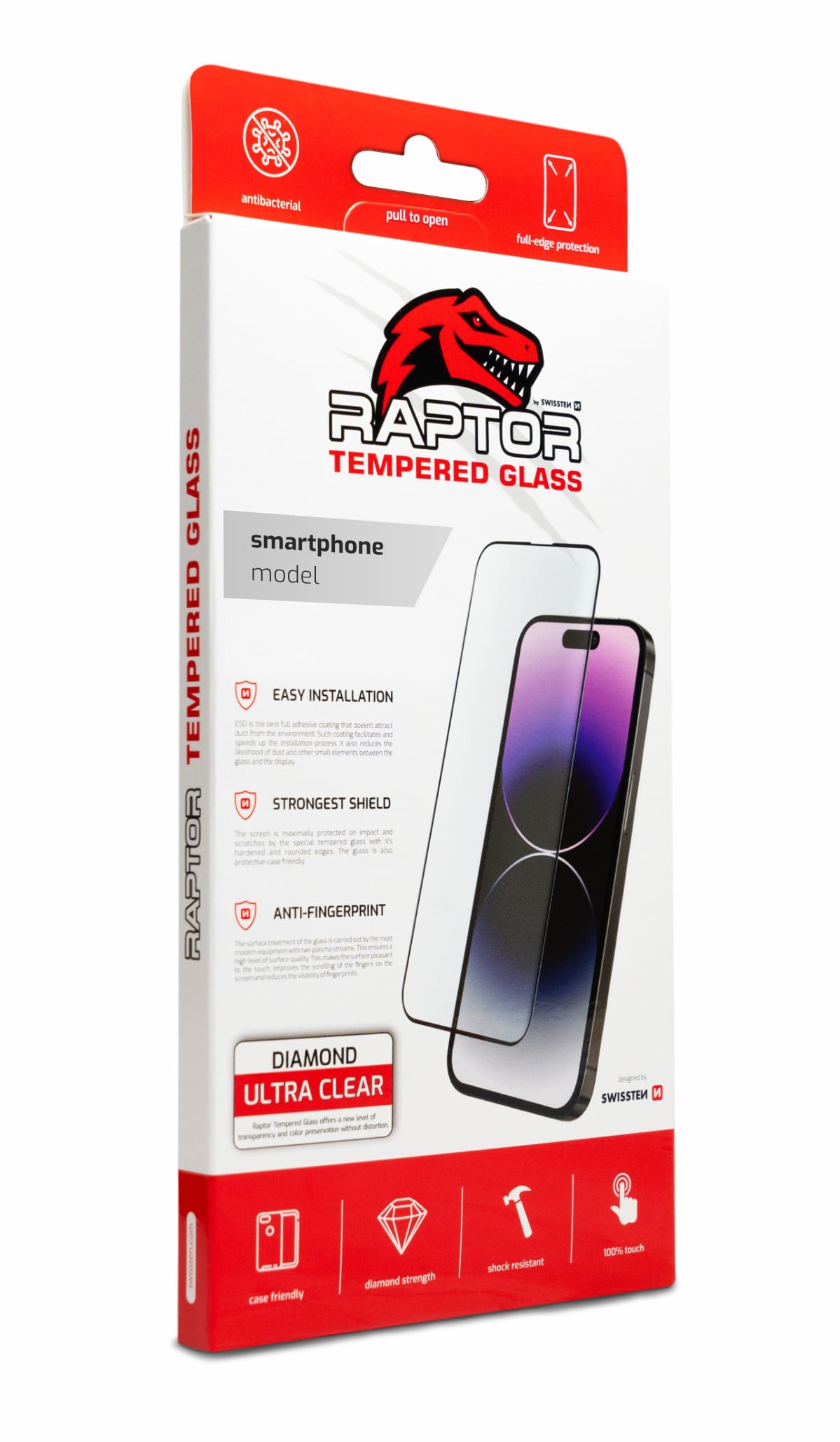 Swissten Raptor Diamond Ultra Clear 3D Apple iPhone 17 Pro Max/18 Pro Max, černé