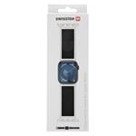 Swissten řemínek Apple Watch milánský 42–49 mm, černý  