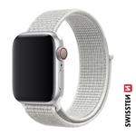 Swissten řemínek Apple Watch nylonový 42–49 mm, bílý  
