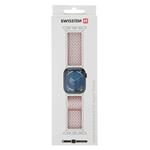 Swissten řemínek Apple Watch nylonový 42–49 mm, růžový  