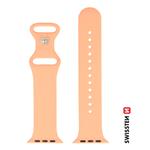 Swissten řemínek Apple Watch silikonový 38–41 mm, oranžovo-růžový  