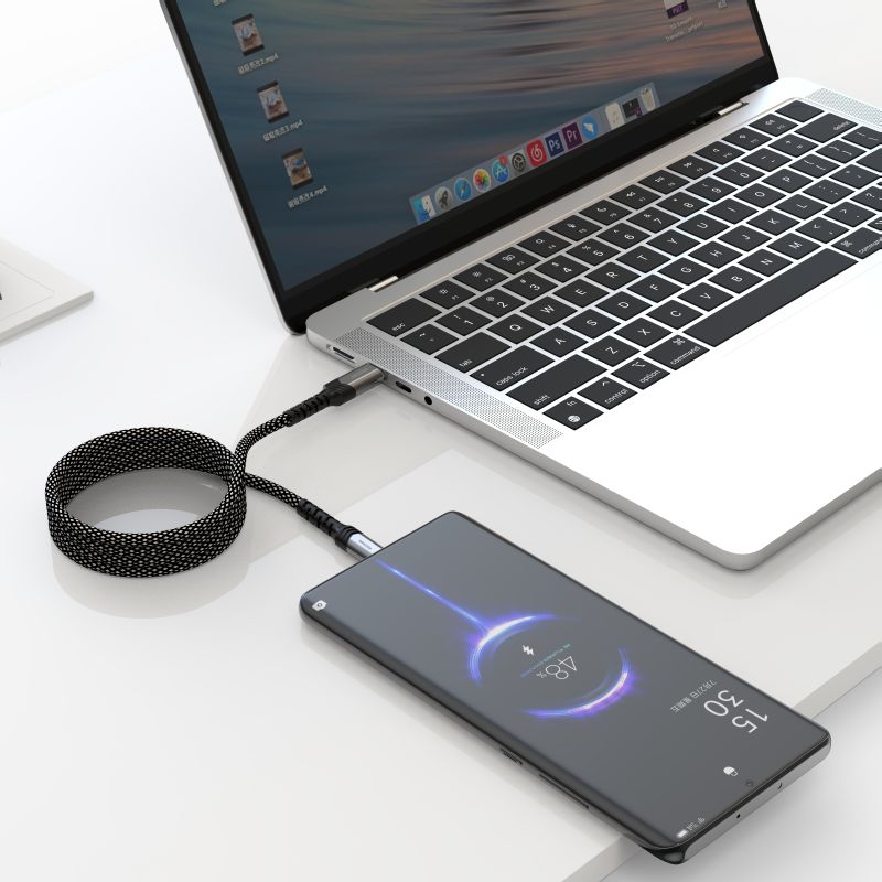 Swissten samonavíjací magnetický kábel USB-C/Lightning 1 m