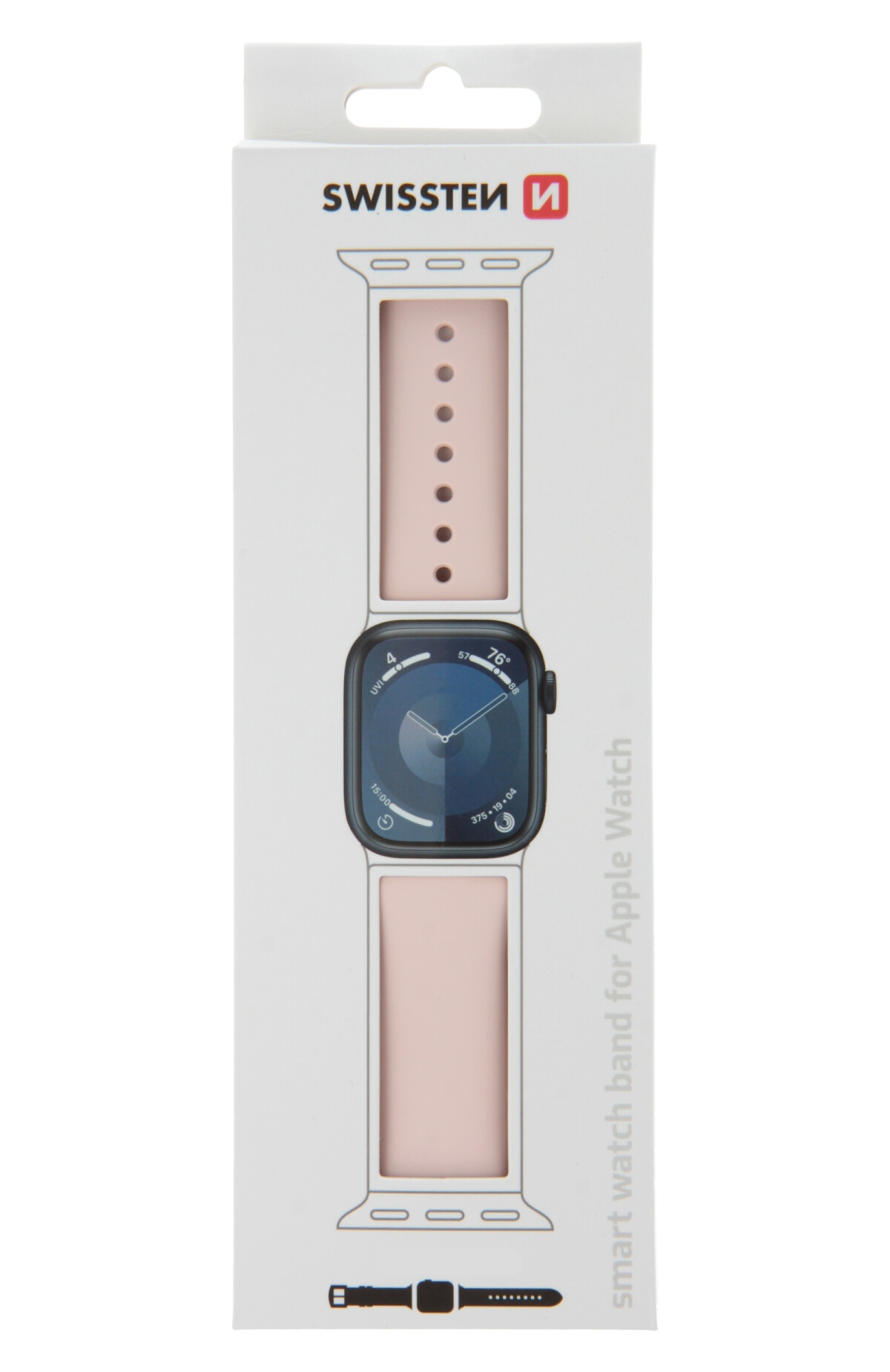 Swissten silikonový řemínek pro Apple Watch 38/40/41 mm, pískově růžový