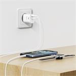 SWISSTEN SÍŤOVÝ ADAPTÉR EDGE GaN 1x USB-C PD 35W + 1x USB-A 18W QC BÍLÝ