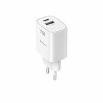 SWISSTEN SÍŤOVÝ ADAPTÉR EDGE GaN 1x USB-C PD 35W + 1x USB-A 18W QC BÍLÝ
