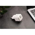 SWISSTEN SÍŤOVÝ ADAPTÉR GaN 1x USB-C 20W PD A 1x USB-A 18W QC BÍLÝ