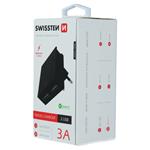 SWISSTEN SÍŤOVÝ ADAPTÉR SMART IC 2x USB 3A POWER ČERNÝ