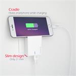 SWISSTEN SÍŤOVÝ ADAPTÉR SMART IC 2x USB 3A POWER + DATOVÝ KABEL USB / LIGHTNING 1,2 M BÍLÝ