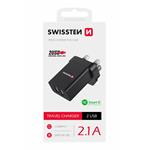 Swissten Síťový adaptér Smart IC 2x USB 3A Power + datový kabel USB / Lightning 1,2m, bílý