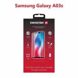 Swissten Sklo Full Glue, Color Frame, Case Friendly pro Samsung A037 Galaxy A03s, černé
