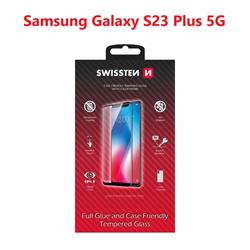 Swissten Sklo Full Glue, Color Frame, Case Friendly pro Samsung S916 Galaxy S23 Plus 5G, černé