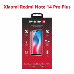 Swissten Sklo Full Glue, Color Frame, Case Friendly pro Xiaomi Redmi Note 14 Pro Plus 5G, černé
