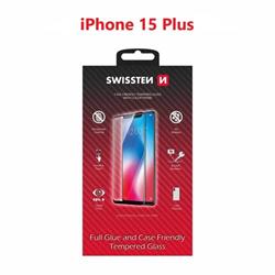 Swissten sklo Full Glue iPhone 15 Plus, černé  