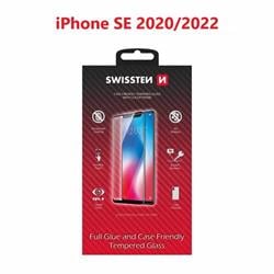 Swissten sklo Full Glue iPhone SE, černé  