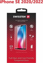 Swissten sklo Full Glue pre Apple iPhone SE, čierne