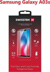 Swissten sklo Full Glue pre Samsung Galaxy A03s, čierne