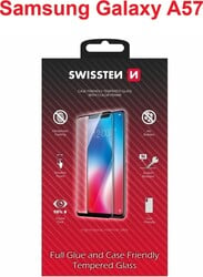 Swissten sklo Full Glue pre Samsung Galaxy A57, čierne