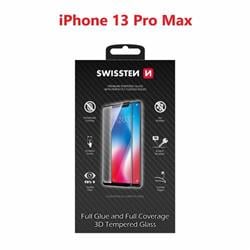 Swissten sklo Ultra Durable iPhone 13 Pro Max, černé  