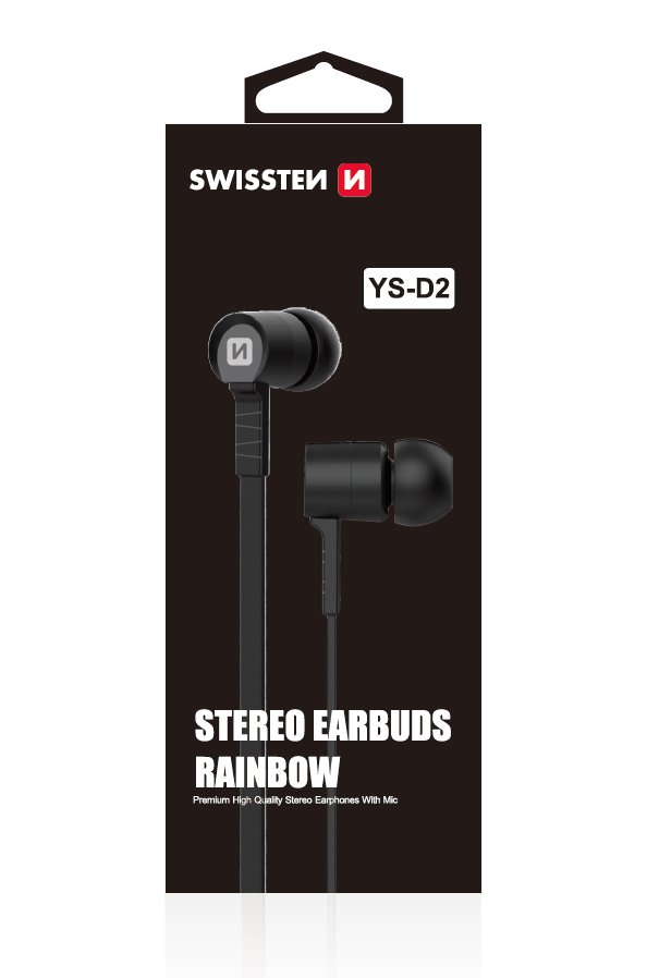 Swissten sluchátka YS-D2, černé