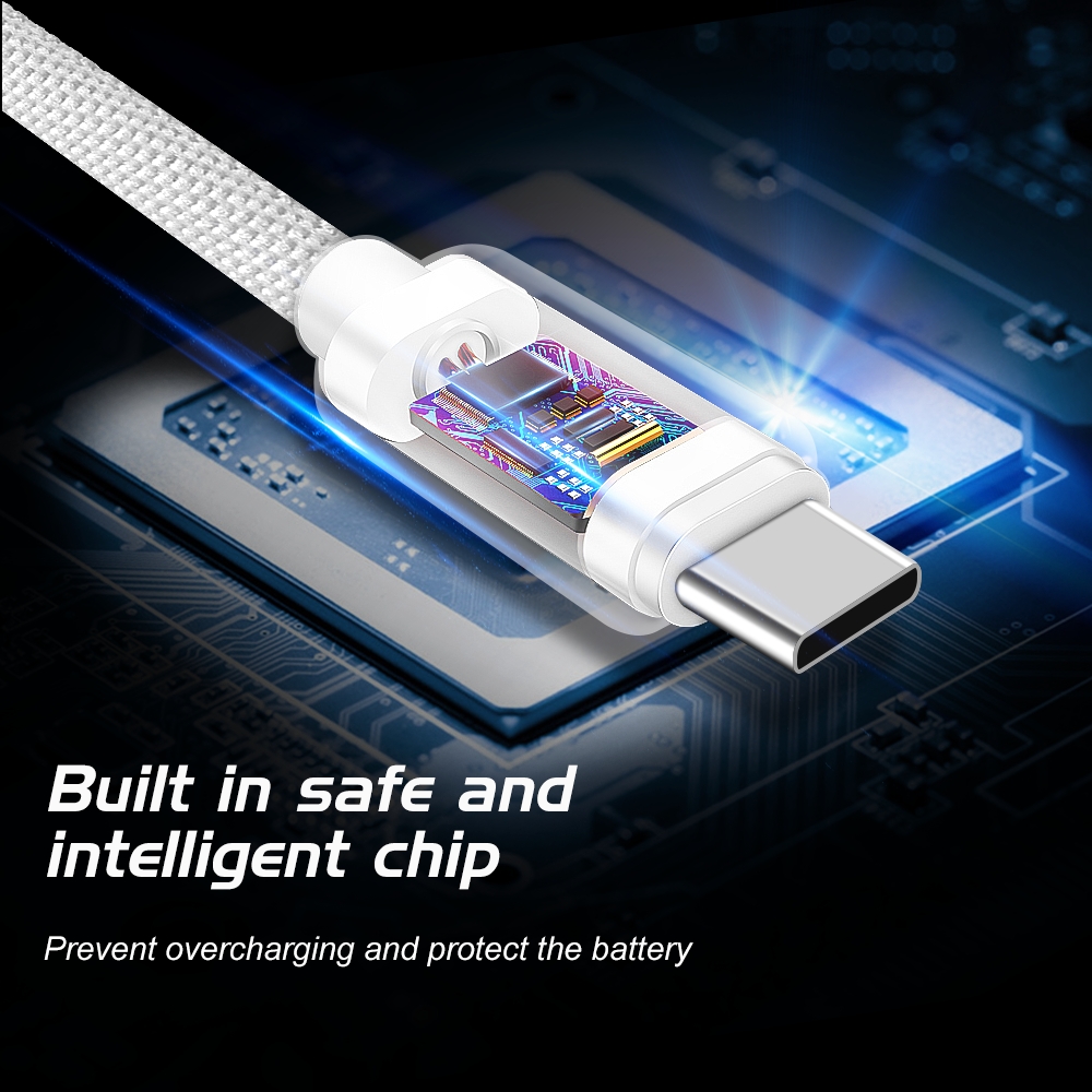 Swissten Textile kábel USB-C/USB-C 1,2 m, strieborný