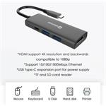 SWISSTEN USB-C HUB 4-IN-1 (USB-C 100W, HDMI 4K, 2x USB-A) ALUMINIUM
