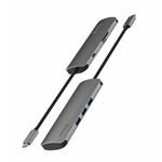 SWISSTEN USB-C HUB 6-IN-1 (USB-C PD, 3X USB 3.0, SD, MICRO SD) ALUMINIUM