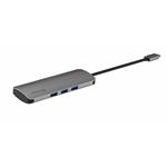 SWISSTEN USB-C HUB 6-IN-1 (USB-C PD, 3X USB 3.0, SD, MICRO SD) ALUMINIUM