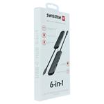 Swissten USB-C hub 6v1, aluminium  