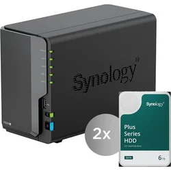 Synology DS224+ DiskStation 2-bay NAS, včetně 2ks HDD 6TB (HAT3300-6T), CPU J4125, RAM 2GB, 2x GLAN