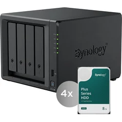 Synology DS423+ DiskStation včetně 4ks HDD 8TB (HAT3300-8T), CPU J4125, RAM 2GB, 2x GLAN, 2x M.2 slot