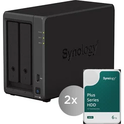 Synology DS723+ DiskStation včetně 2ks HDD 6TB (HAT3300-6T), CPU R1600, RAM 2GB, 2x GLAN, 1x eSATA