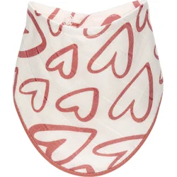 T-TOMI BIO Bambusový slintáček Pink hearts