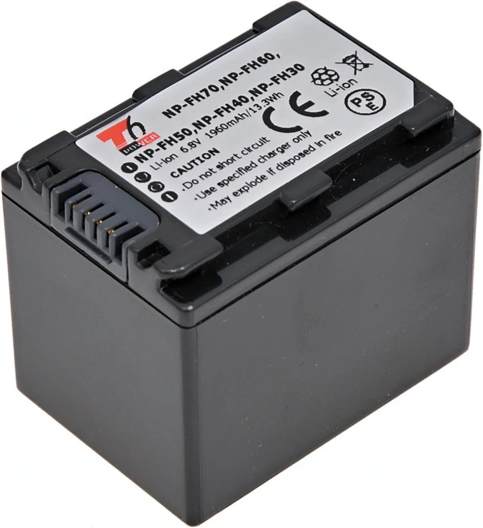 T6 Power Sony NP-FH70, 1400mAh, 9,5Wh, sivá