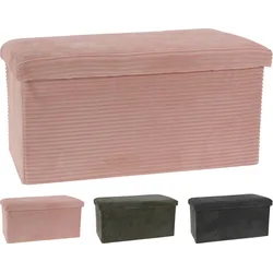 Taburet Homestyling s úložným priestorom SAMET 76 x 40 cm, sivý