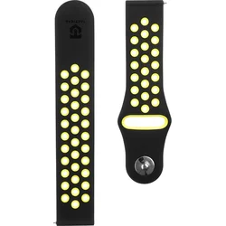 Tactical 195 Double Silikonový Řemínek 20mm Black/Yellow - černo žlutý