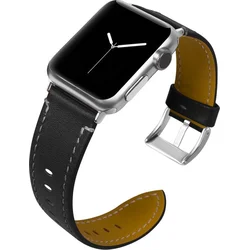 Tactical Color Kožený Pásek pro Samsung Gear 46mm Black - černý