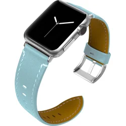 Tactical Color kožený řemínek pro Apple Watch 1/2/3 38mm Blue - modrý
