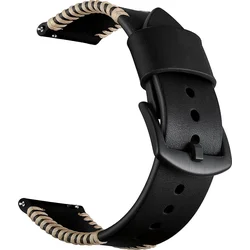 Tactical CowHide kožený řemínek pro Samsung Gear 46mm Black - černý