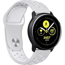 Tactical Double Silikonový Pásek pro Samsung Gear S2 Grey/White - šedo bílý