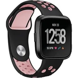 Tactical Double Silikonový Pásek pro Samsung Gear S3 Black/Pink - černo růžový