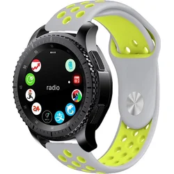 Tactical Double Silikonový Pásek pro Samsung Gear S3 Grey/Yellow - šedo žlutý