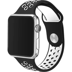 Tactical Double silikonový řemínek pro Apple Watch 4 40mm Black/White - černo bílý